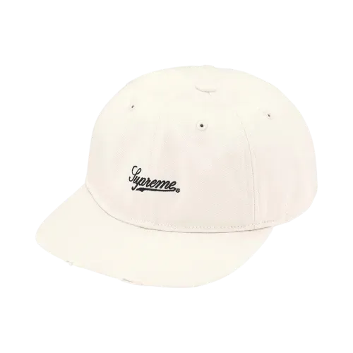 Boné Supreme Distressed Script 6-Panel Stone FW25-W3 - Droper