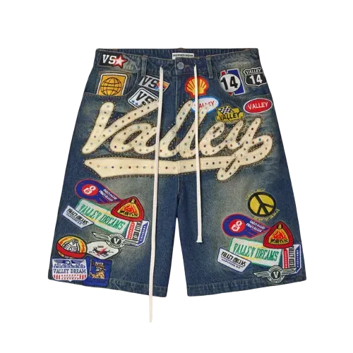 Jorts Vale Lives Forever 1980s Mid Wash Blue