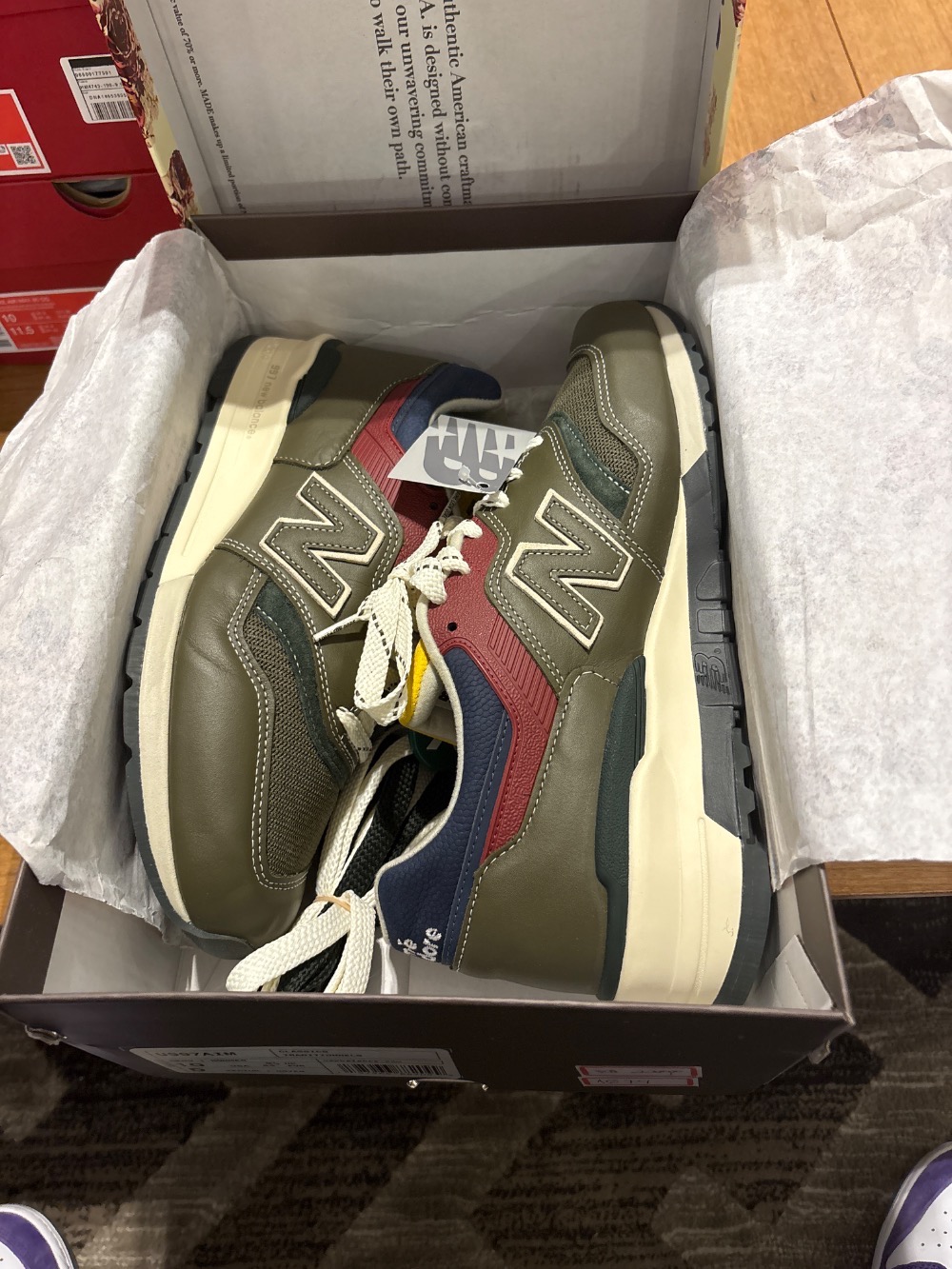 Aimé Leon Dore x New Balance 997 Made in USA Dark Moss Angora