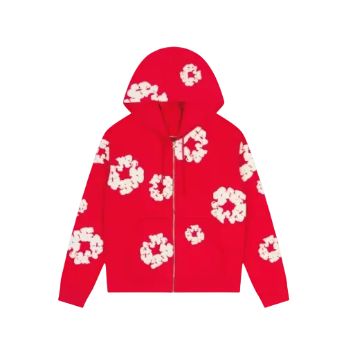 Moletom Denim Tears Cotton Wreath Zip Red