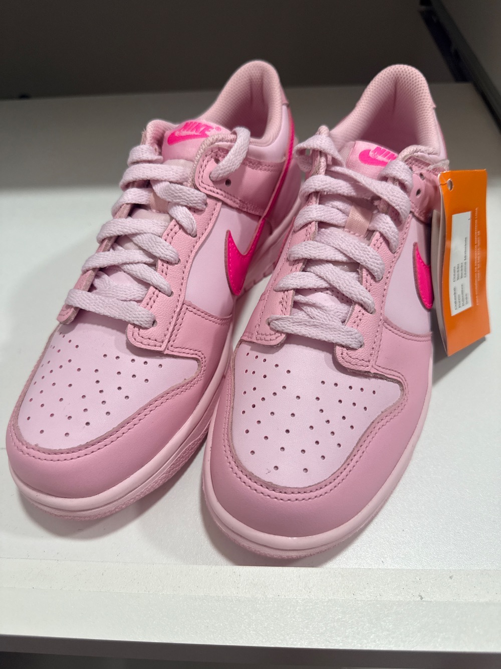 Nike Dunk Low GS Triple Pink (Barbie) — 38, Novo
