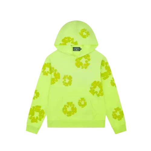 Denim Tears Mono Cotton Wreath Hoodie Neon Green