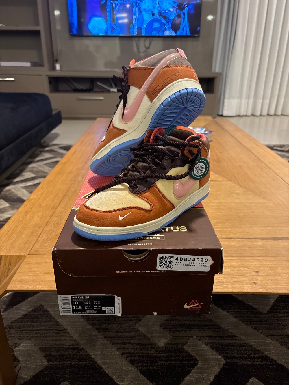 Social Status x Nike Dunk Mid Free Lunch Chocolate Milk