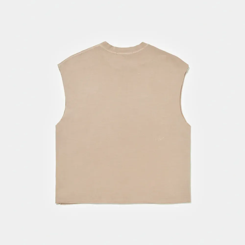 Imagem Tank Top Piet Emblem Raw Edge Oversized Khaki