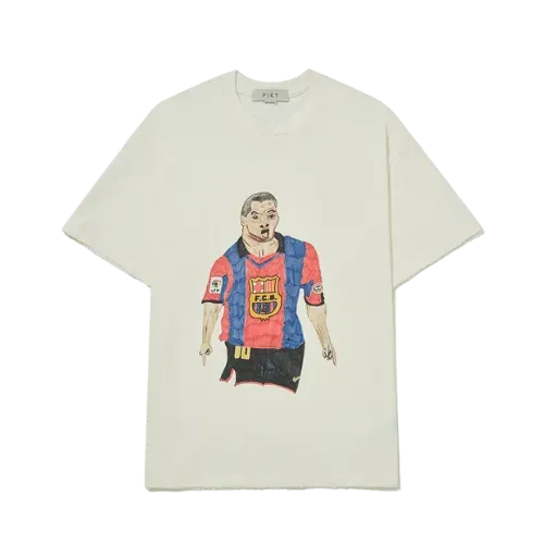 Camiseta Piet Illustrated Relaxed Bone White