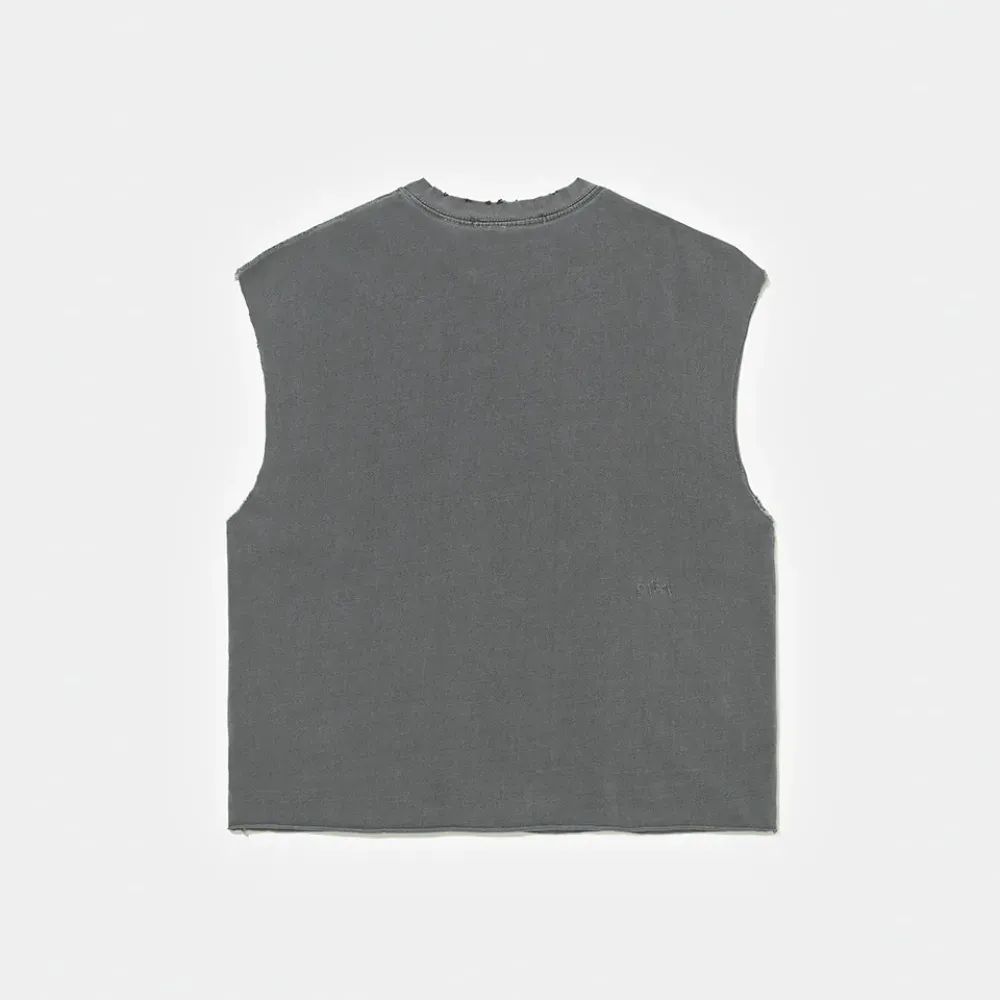 Imagem Tank Top Piet Emblem Raw Edge Oversized Vintage Black