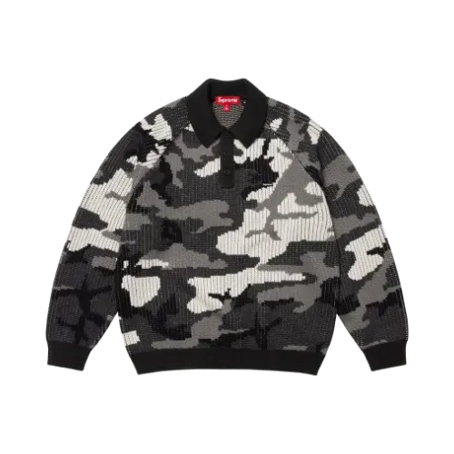 タ*コ様 supreme 25FW Small Box Polo Sweater Sweater Supreme Small Box Polo Snow Camo FW25-W4 - Droper