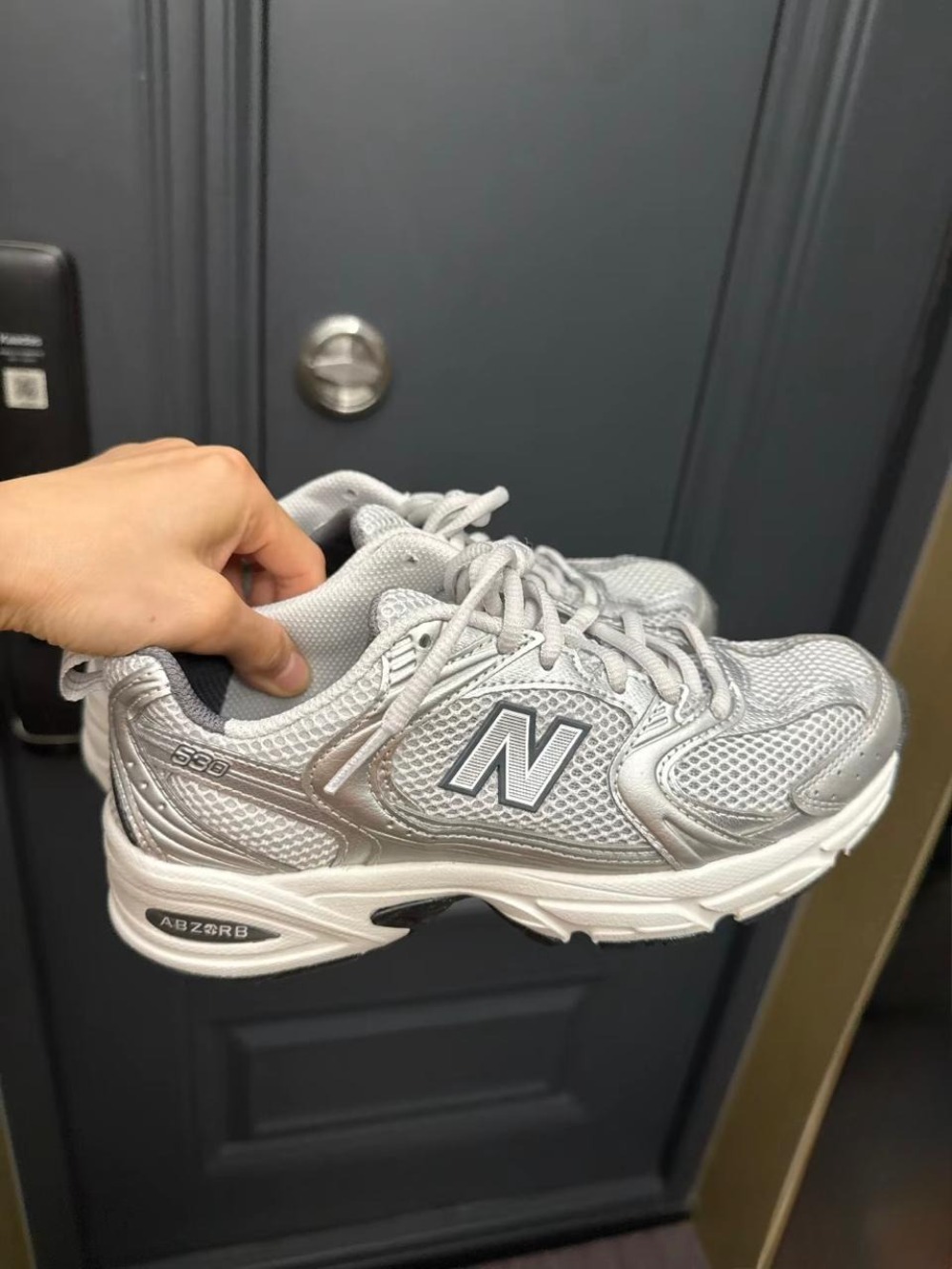 New Balance 530 Grey Matter Silver Metallic — 43, Novo