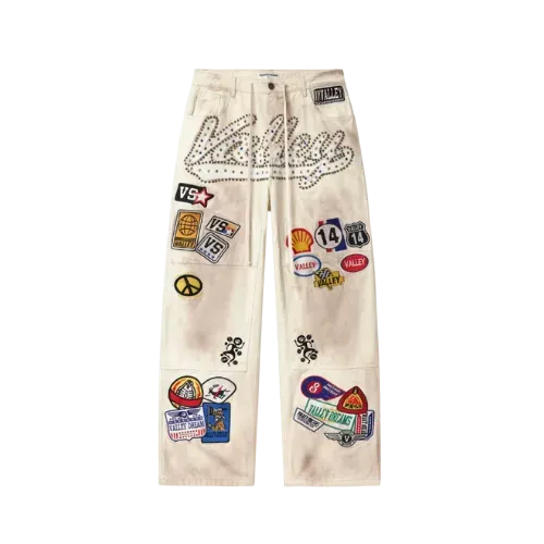 Calça Vale Lives Forever 1980s Painters Off White Cream