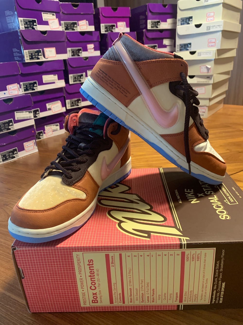 Social Status x Nike Dunk Mid Free Lunch Chocolate Milk