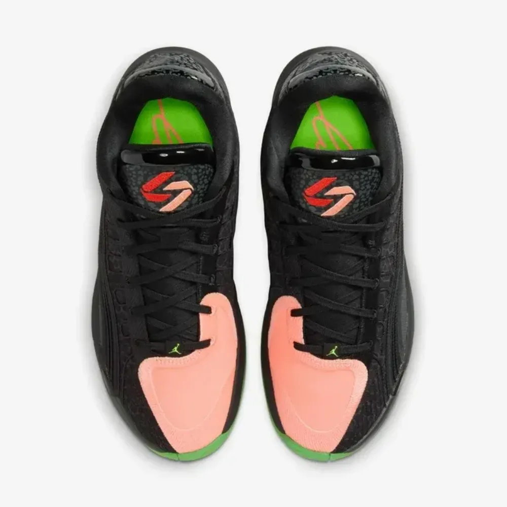 Jordan Luka 4 Black Orange Pulse Electric Green Team Orange - Droper