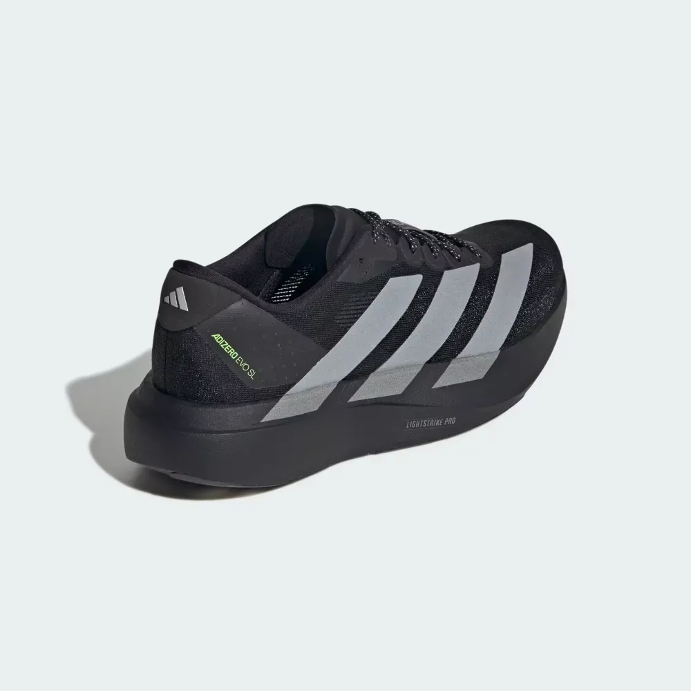 adidas Adizero Evo SL M Core Black Silver Metallic Signal Green