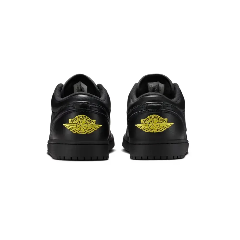 Air Jordan 1 Low Elephant Print Black Yellow - Droper