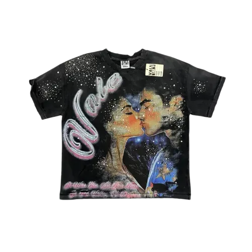 Camiseta Vale Lives Forever Fated Yours Bling Black