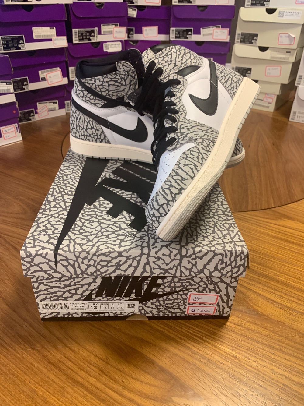 Air Jordan 1 High White Cement — 44, Novo