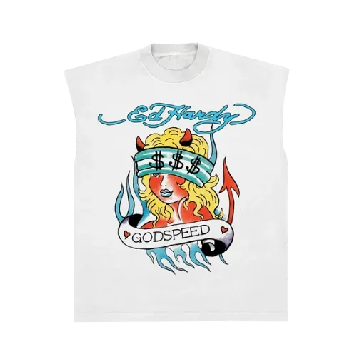 Camiseta Ed Hardy Sleeveless Godspeed White