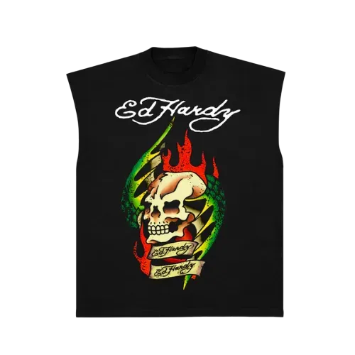 Camiseta Ed Hardy Sleeveless Skull Black