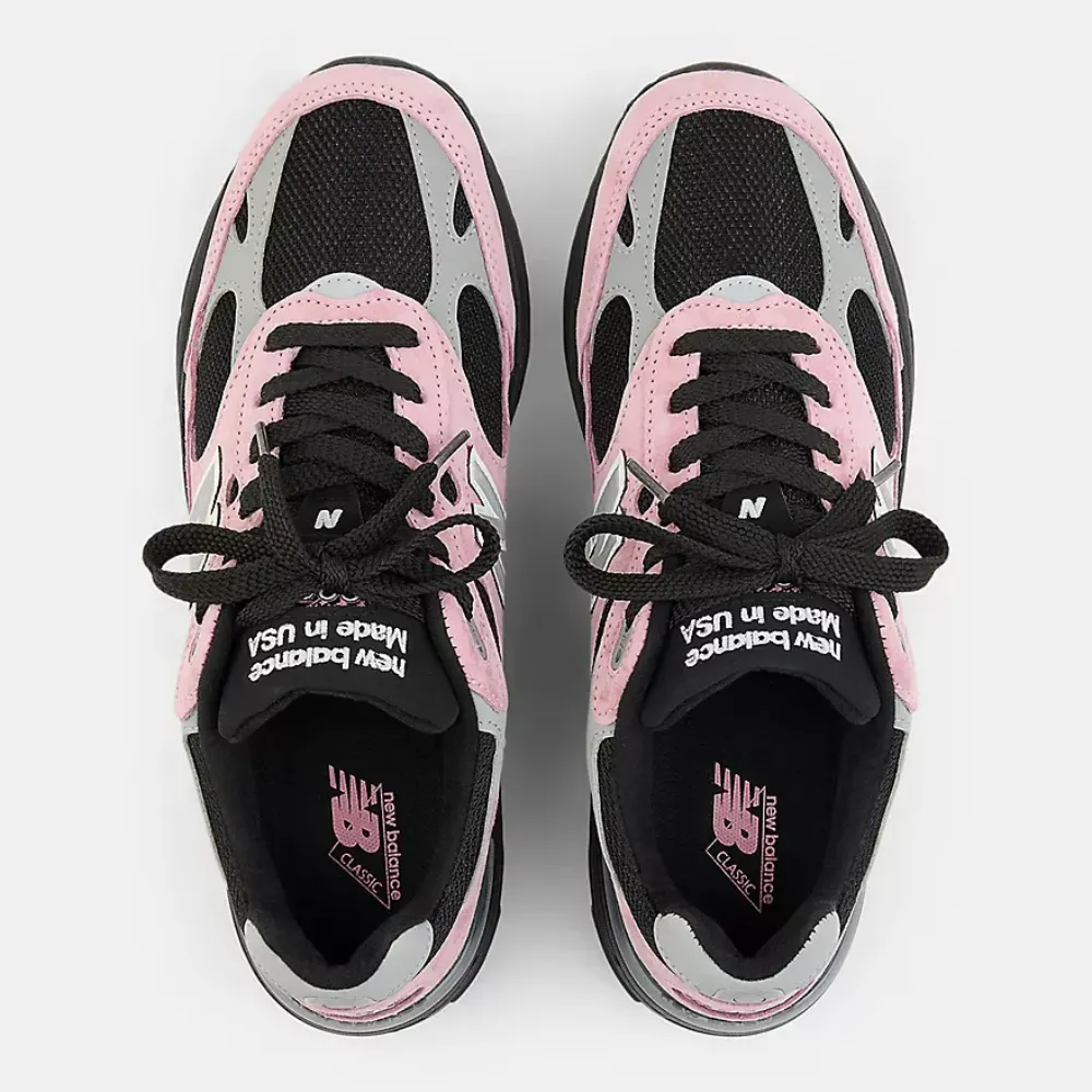 new balance ブーツ 黒/ピンク ゼブラ柄 New Balance Made in USA 993 Pink Taffy Black Slate Grey - Droper