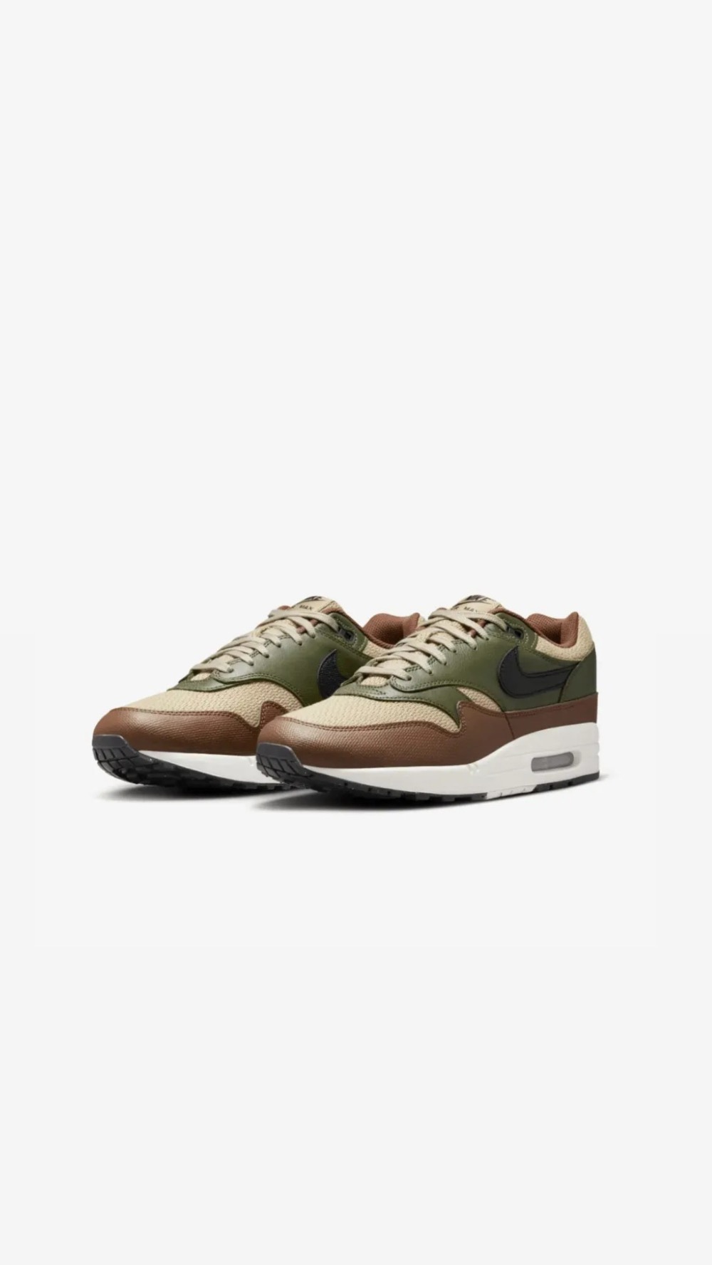 Nike Air Max 1 Essential PRM Neutral Olive Cacao Wow — 42 / 43, Novo