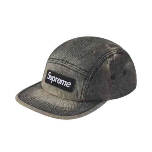 Boné Supreme Washed Chino Twill Camp Black FW25-W1 - Droper