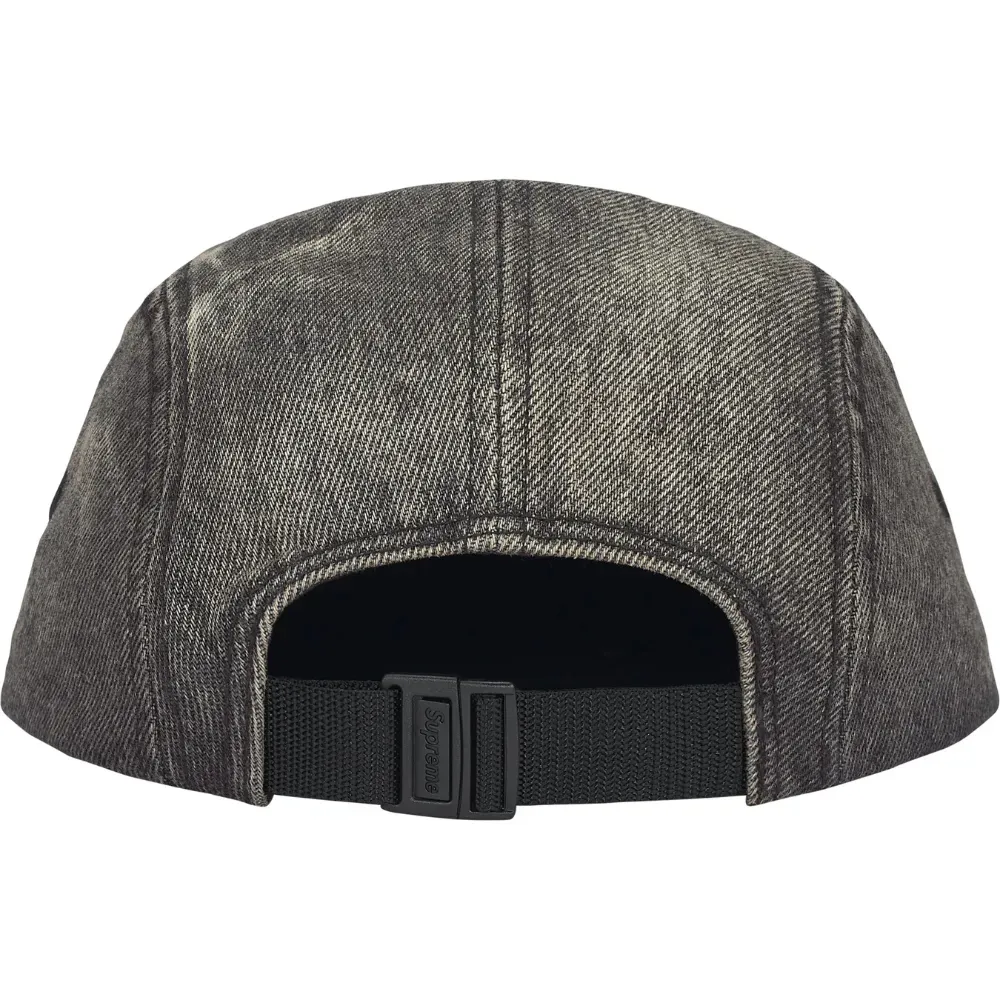 Boné Supreme Denim Camp Washed Black FW25-W5 - Droper