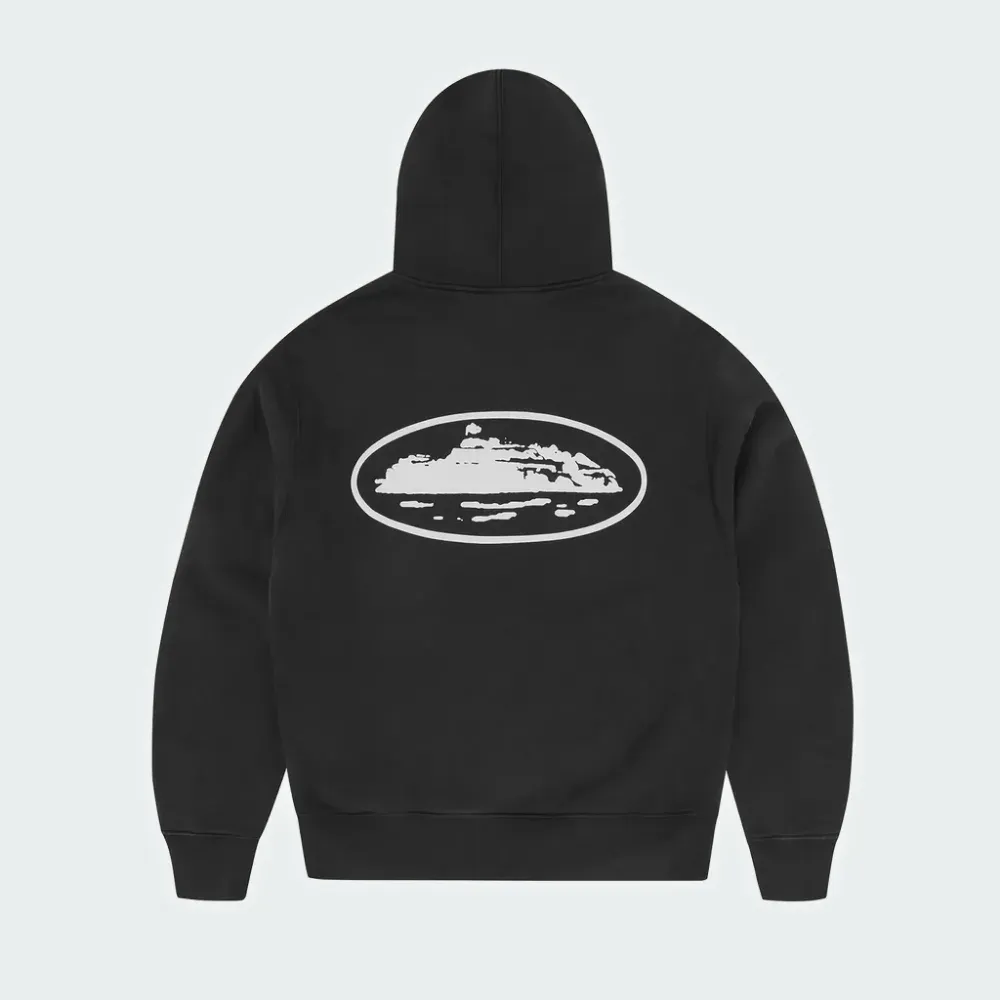 Moletom Corteiz Island Puff Print Zip Black - Droper