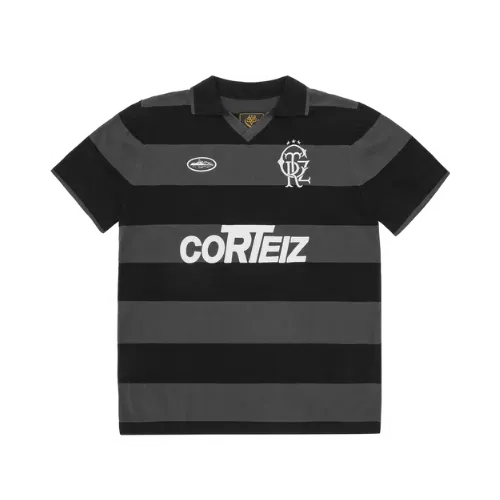 Camiseta Corteiz Striped Knit Jersey Black