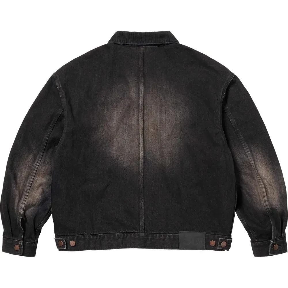 ジャケット・アウター Supreme Distressed SelvedgeTruckerJacket Jaqueta Supreme Distressed Selvedge Trucker Washed Black FW25-W5