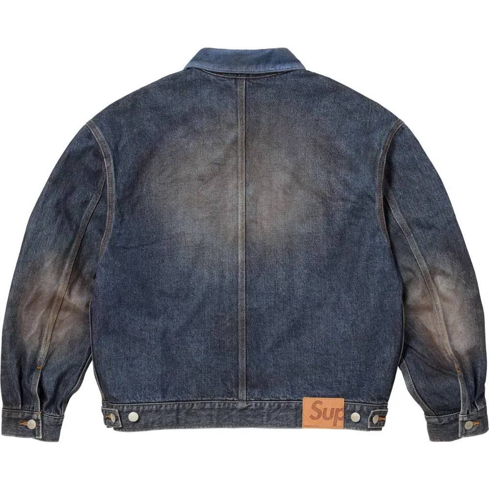 ジャケット・アウター kaval Dog year blouson 25ss Jaqueta Supreme Distressed Selvedge Trucker Washed Indigo FW25-W5
