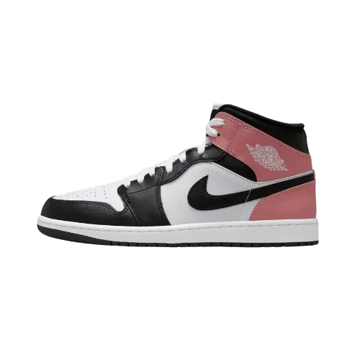 Air Jordan 1 Mid White Black Rust Pink