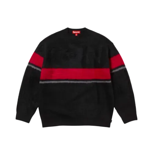 Sweater Supreme Brushed Stripe Black FW25-W5 - Droper