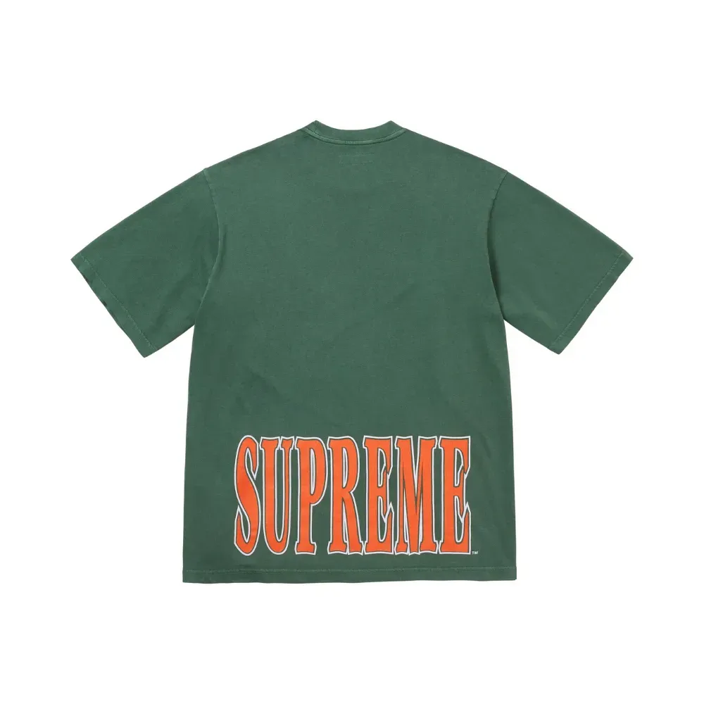 Camiseta Supreme Cracked Stretch S/S Green FW25-W5 - Droper
