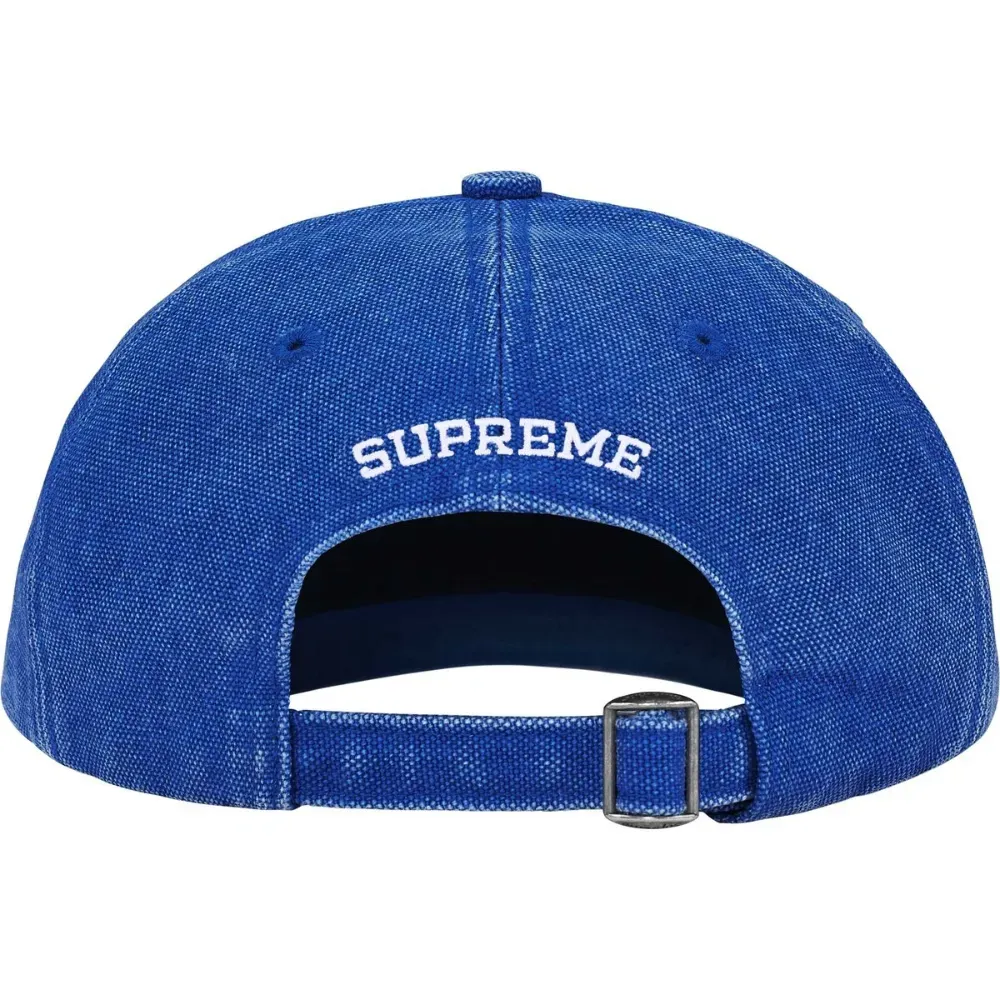 Boné Supreme Pigment Coated Canvas S Logo 6-Panel Royal FW25-W6