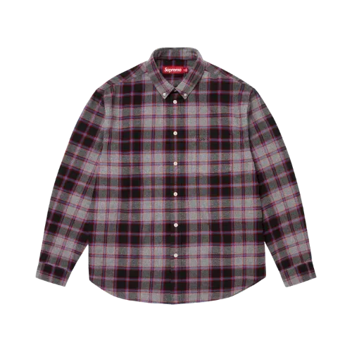 Camisa Supreme Plaid Flannel Grey FW25-W6 - Droper