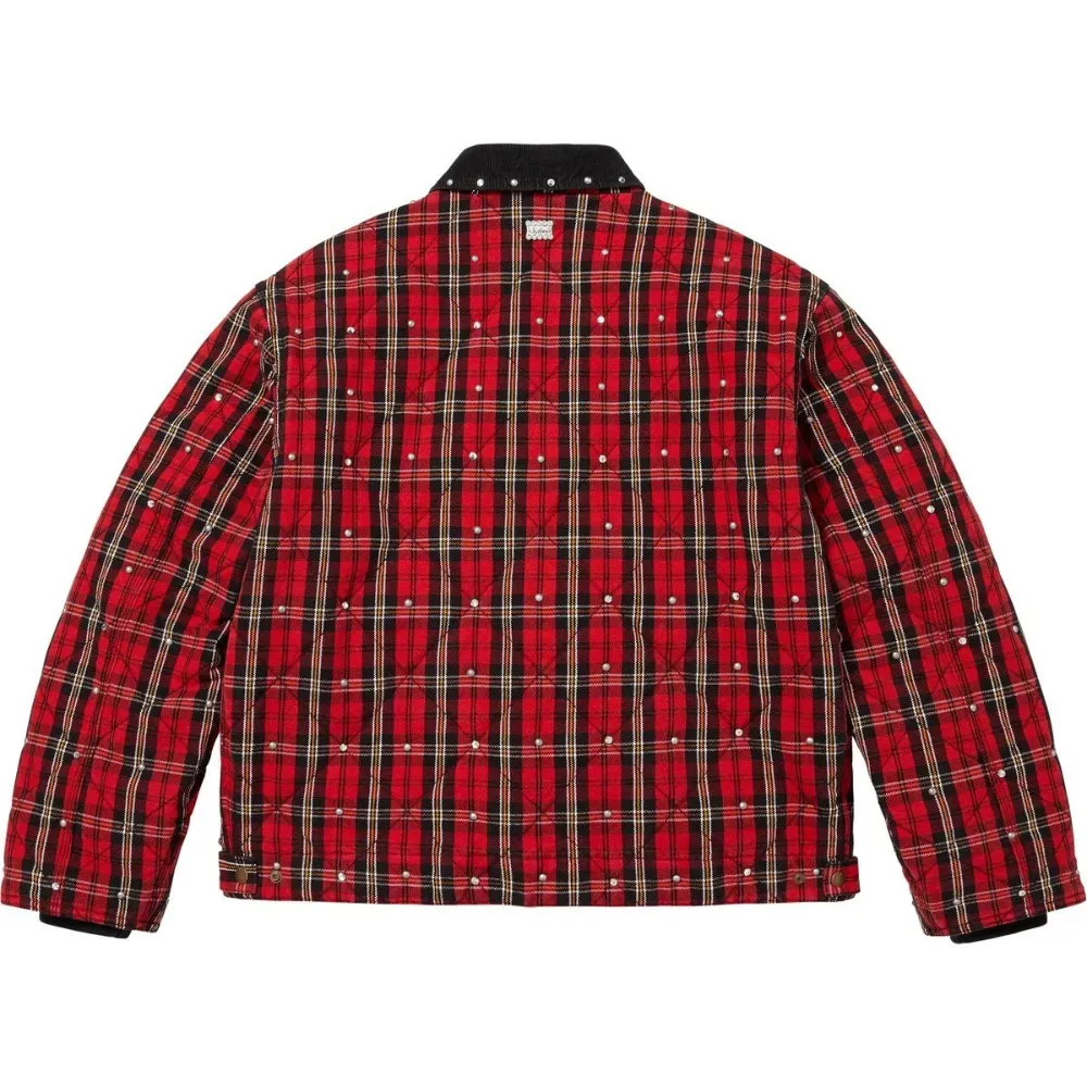 B.B. Simon x Supreme Jaqueta Simon Quilted Work Plaid FW25-W6 - Droper