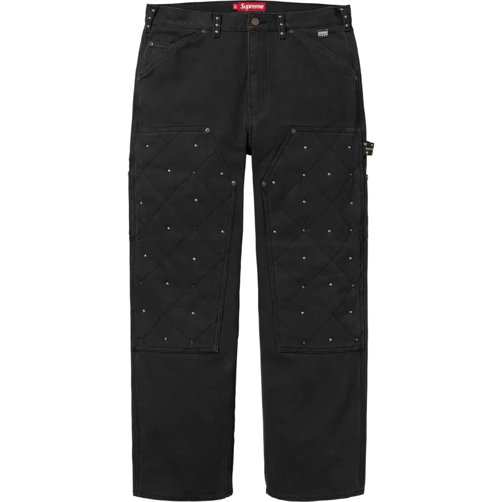 パンツ Supreme x B.B. Simon Painter Pant B.B. Simon x Supreme Calça Quilted Double Knee Painter Black FW25