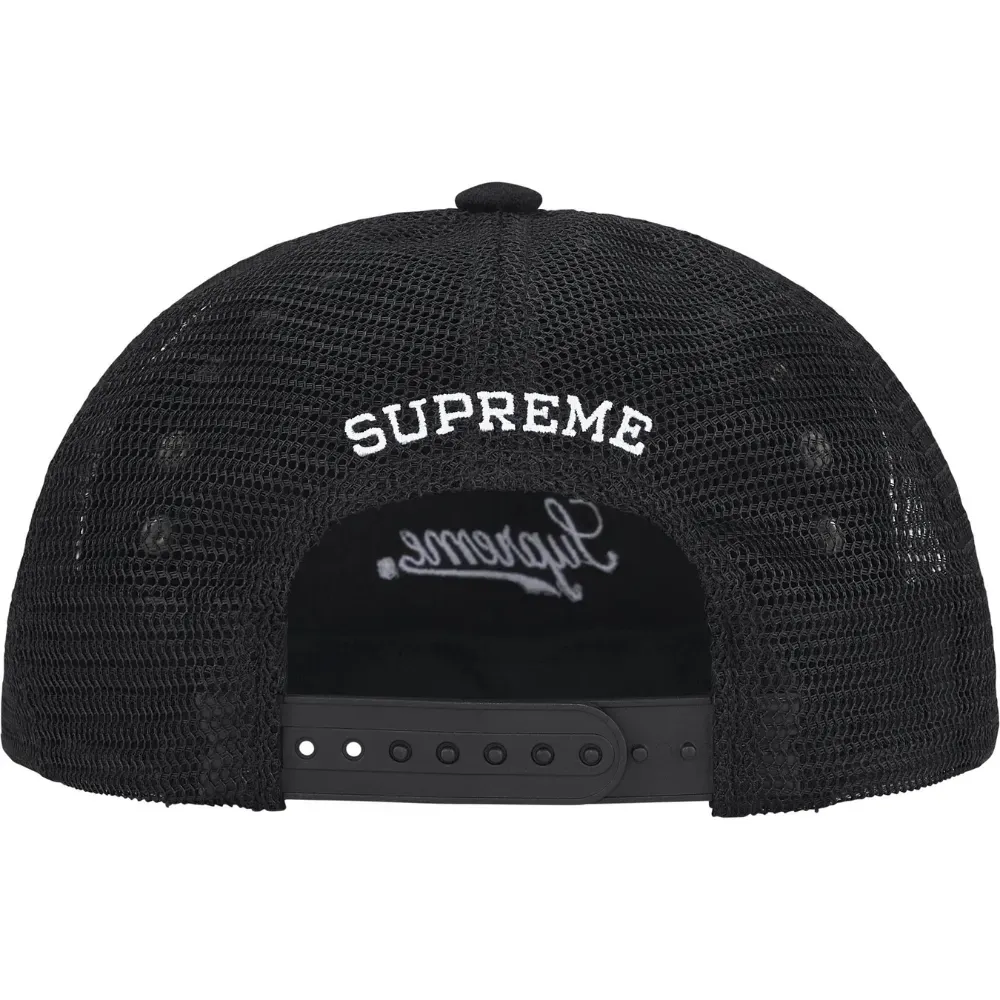 B.B. Simon x Supreme Boné Studded Mesh Back 5-Panel Black FW25-W6