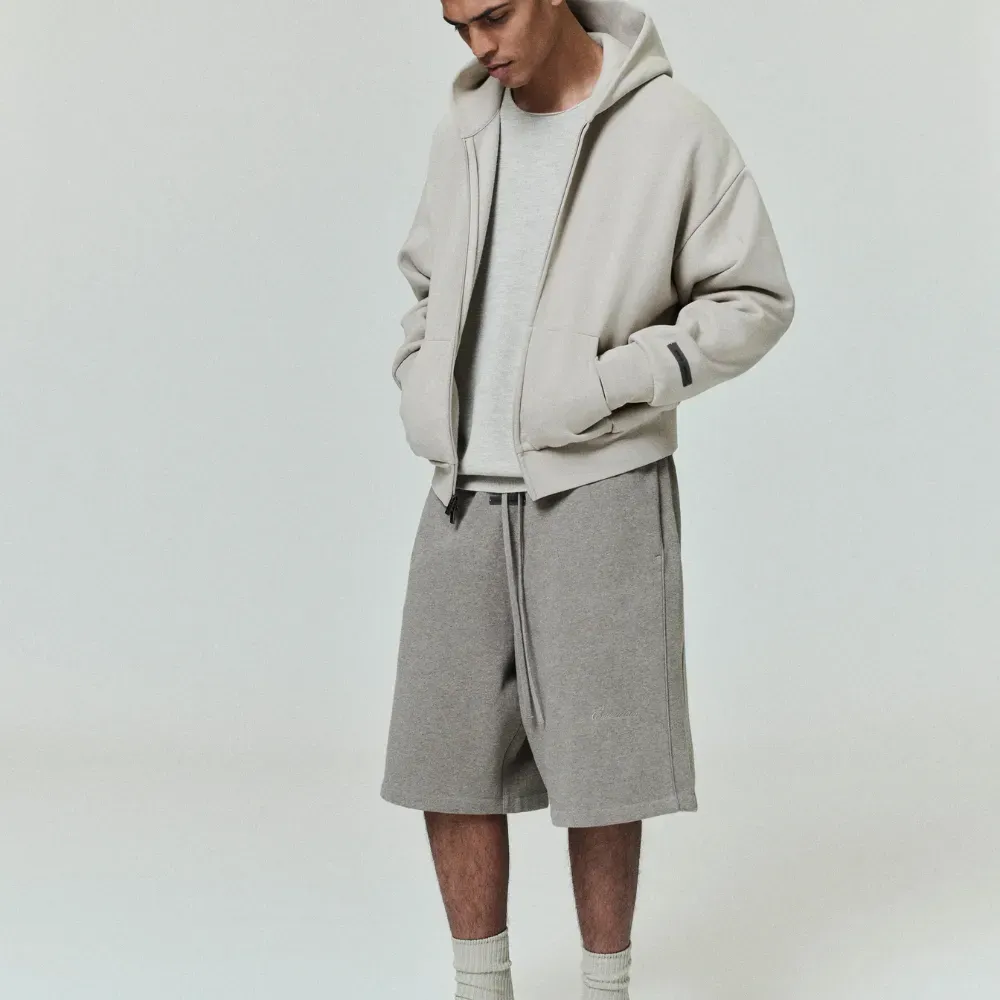 Moletom Fear of God Essentials Classic Fleece Zip-Up Timber - Droper