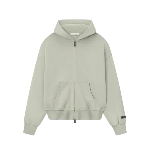 Moletom Fear of God Essentials Classic Fleece Zip-Up Abbey Stone