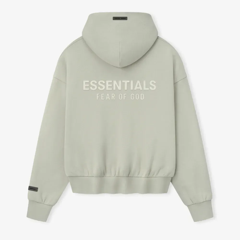Moletom Fear of God Essentials Classic Fleece Zip-Up Abbey Stone