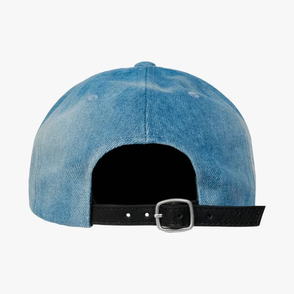 帽子 Palace Skateboards P 6 Panel Denim Cap Boné Palace P Logo 6-Panel Denim Stone Wash - Droper
