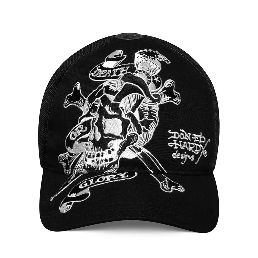 Boné Ed Hardy Trucker Deathorglory Black - Droper