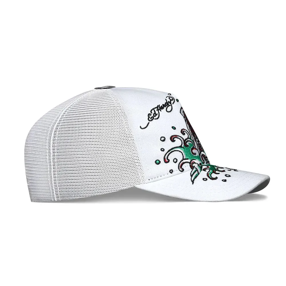 Boné Ed Hardy Trucker Koi White - Droper