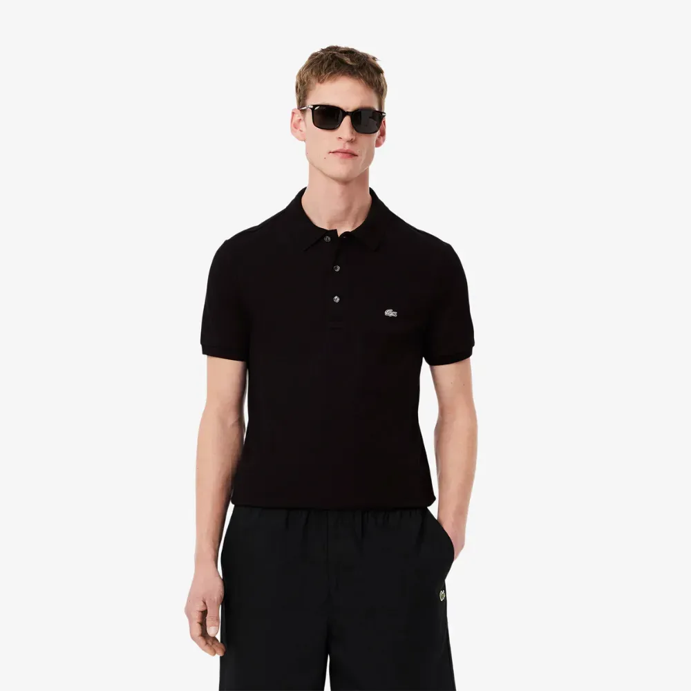 Camiseta Lacoste Polo Slim Fit Mini Piqué Stretch Black foto 1