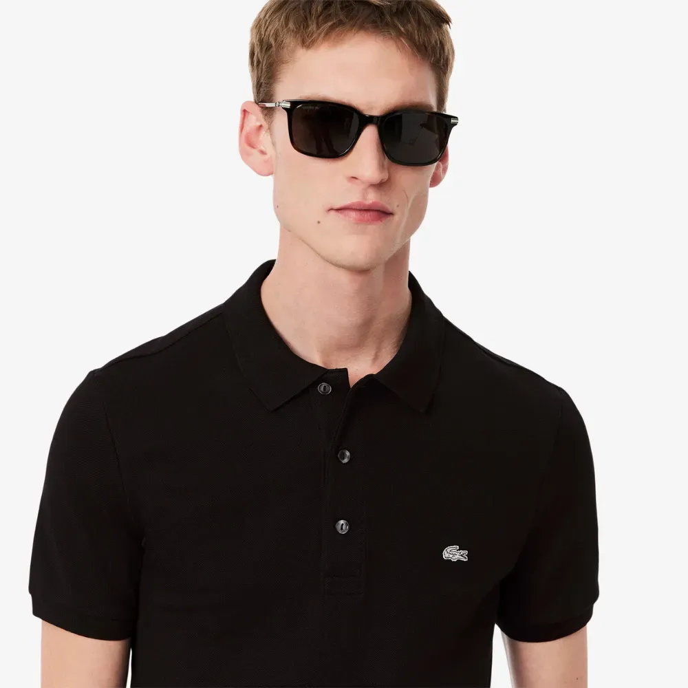Camiseta Lacoste Polo Slim Fit Mini Piqué Stretch Black foto 3