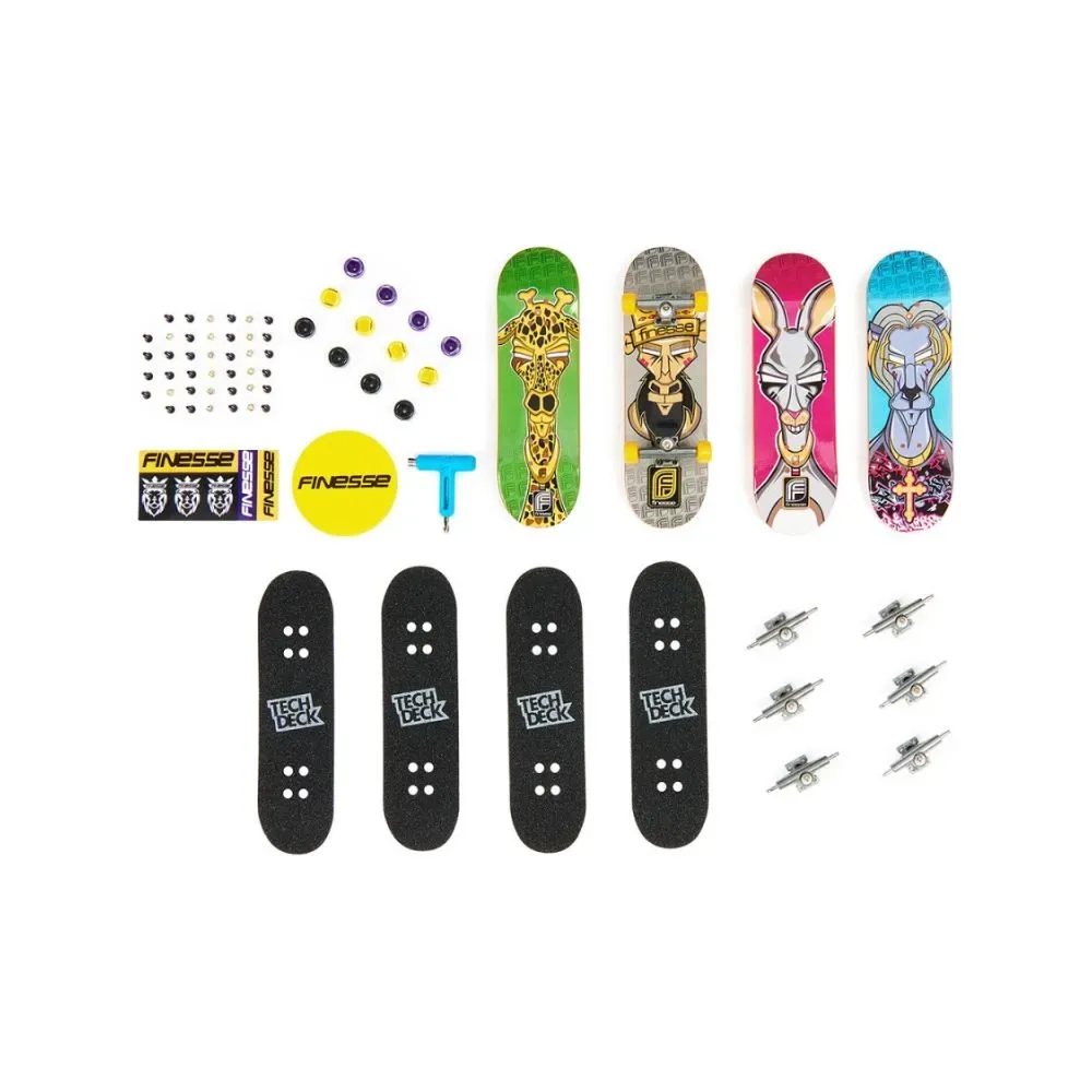 Tech Deck Kit 4 Skate De Dedo Coleção Finesse - Droper