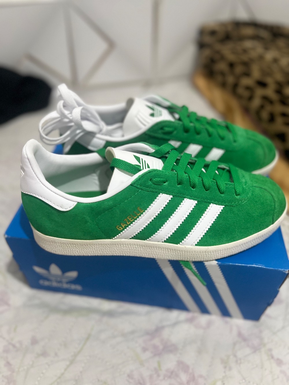 adidas Gazelle Mineral Green Off White Cream White — 36, Novo