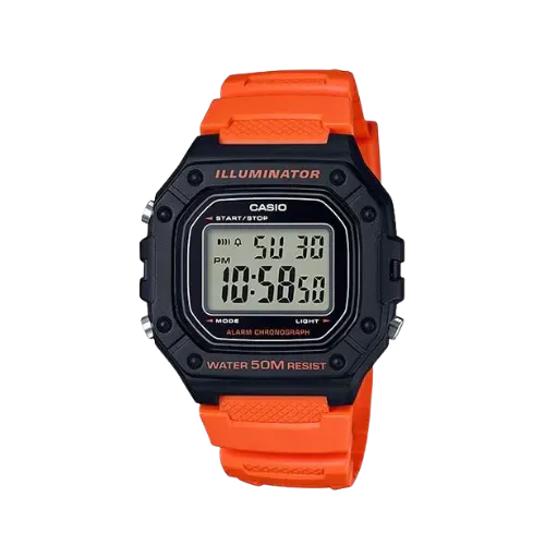 Relógio Casio G-Shock Quartz Sports Waterproof OrangeBlack W-218H