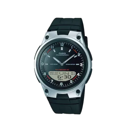 Relógio Casio Digital Analógico Black AW-80-1AV