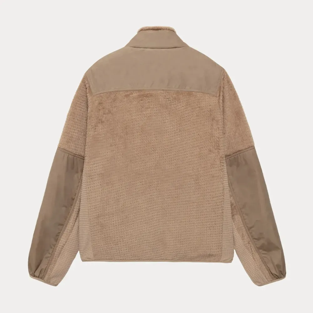 Stussy x Nike Jaqueta Full Zip Fleece Pine Nut - Droper